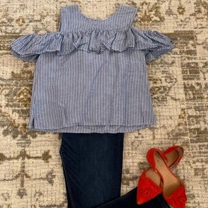 J. Crew striped cold shoulder top - 12
